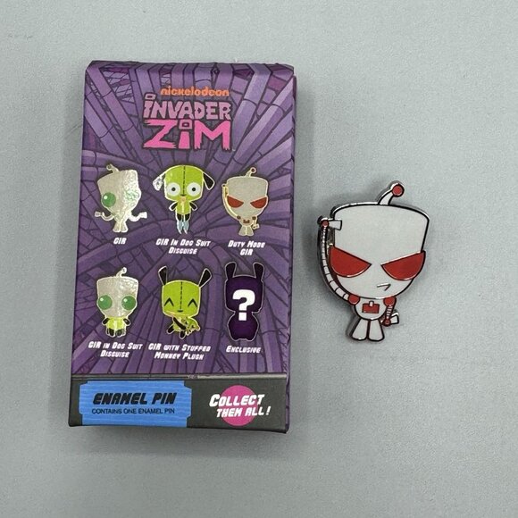 Invader Zim DUTY MODE GIR Blind Box Pin Hot Topic Exclusive New Open Box - Picture 1 of 3